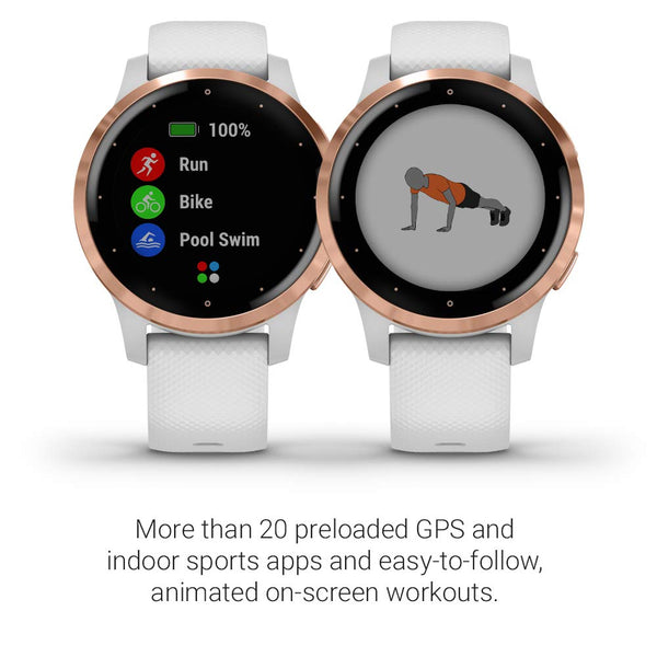 Garmin vivoactive 4S White Rose Gold yrGear Australia