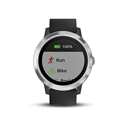 Garmin vivoactive 3, Black Silicone, Stainless - yrGear Australia
