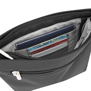 Travelon Anti-Theft Classic Mini Shoulder Bag, Black (Black) - 42459 500 - yrGear Australia