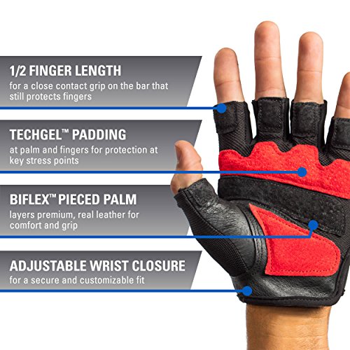 Harbinger Men's Flexfit Weightlifting Gloves with Flexible Cushioned Leather Palm (Pair), Medium - yrGear Australia