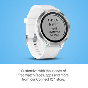 Garmin Vivoactive 3 Smartwatch: Stainless White Silicone - yrGear Australia