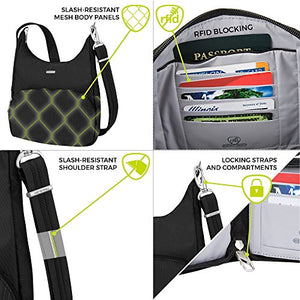 Travelon Anti-Theft Classic Essential Messenger Bag, Black (Black) - 42457 500 - yrGear Australia