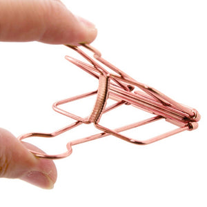 Rose Gold Hollow Binder Clips + Paperclips (75 Pack) - yrGear Australia