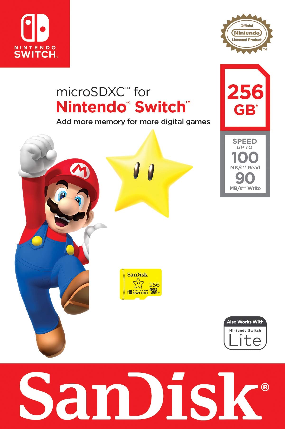 SanDisk 256GB MicroSDXC Card for Nintendo Switch
