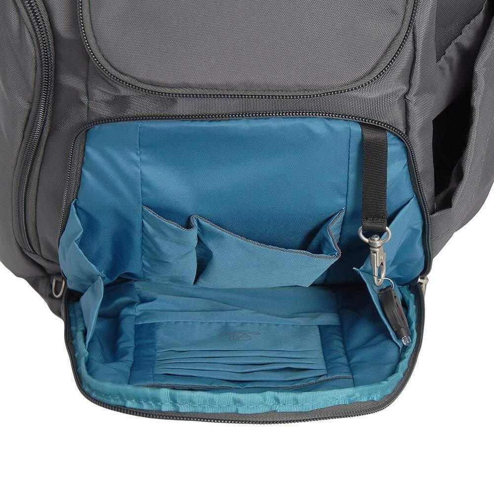 Travelon Anti Theft Classic Backpack (DARK GREY W/TEAL LINING) - yrGear Australia