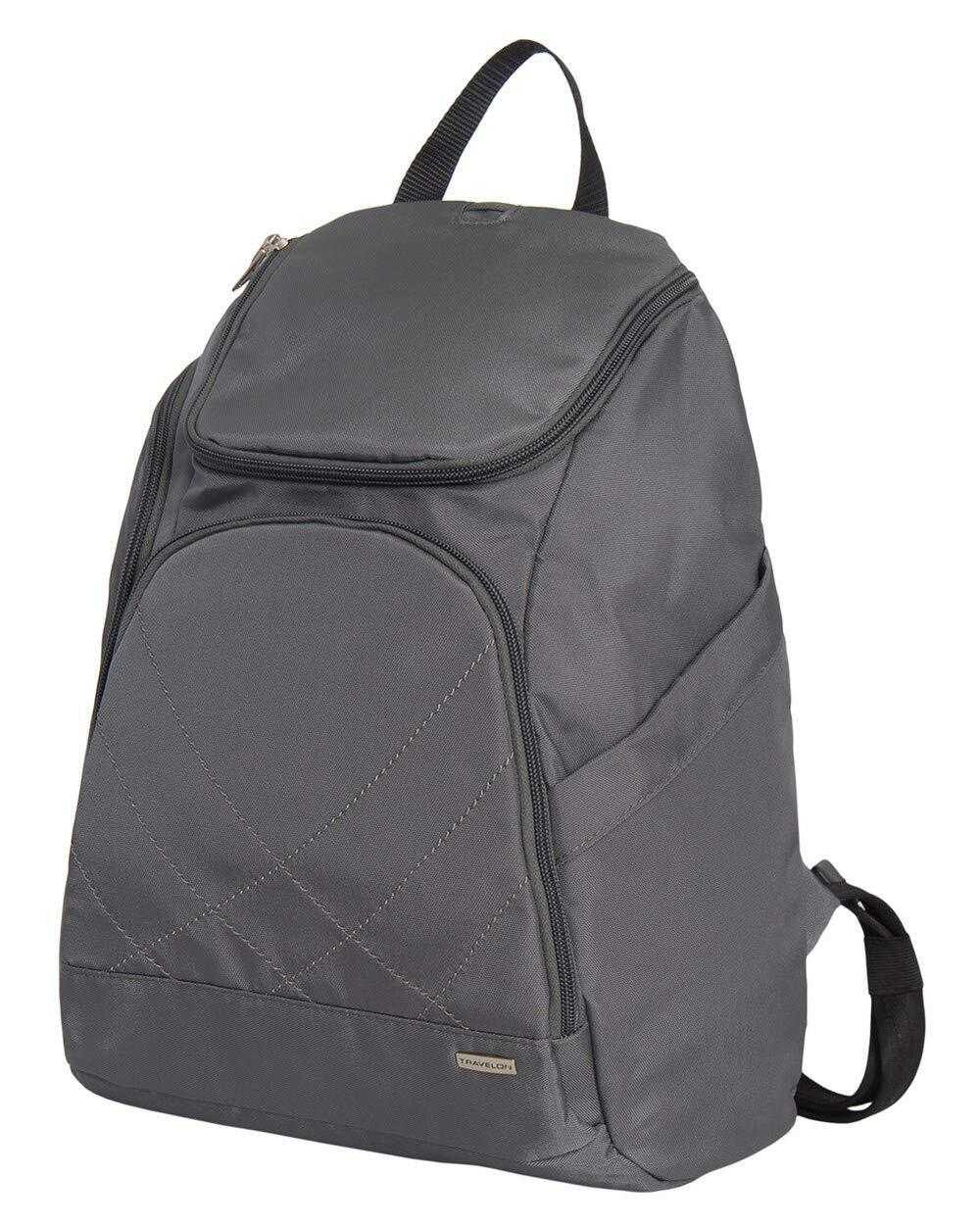 Travelon Anti Theft Classic Backpack (DARK GREY W/TEAL LINING) - yrGear Australia