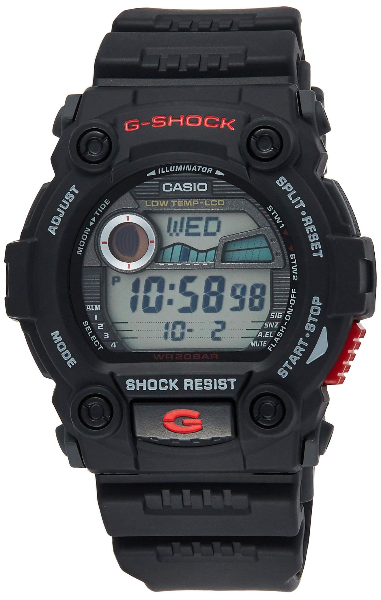 GSHOCK Men's G7900-1D Year-Round Digital Automatic Black Watch - yrGear Australia