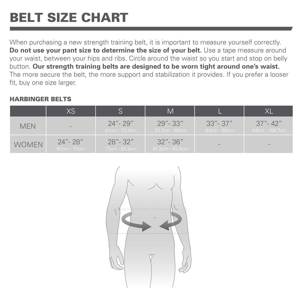 Harbinger Men's Firm Fit 7.5-Inch Contoured Weightlifting Belt, Small - yrGear Australia