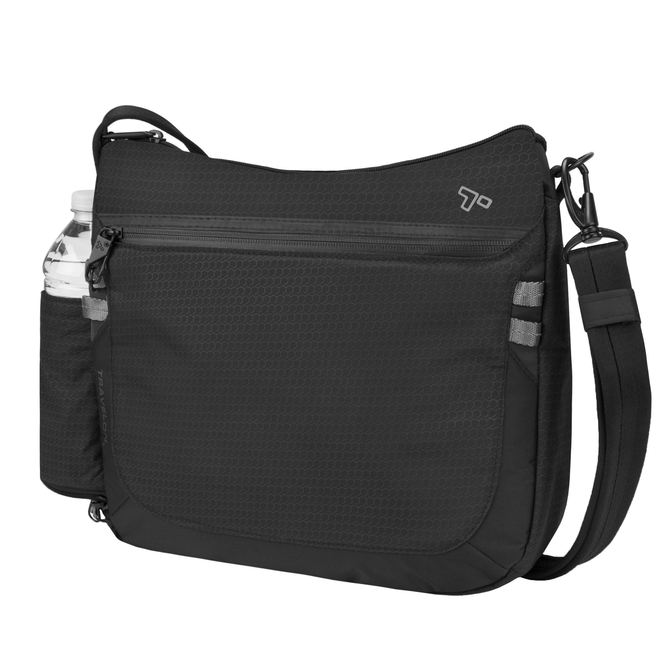 Travelon Anti-Theft Active Medium Crossbody Messenger Bag, Black (Black) - 43128 500 - yrGear Australia