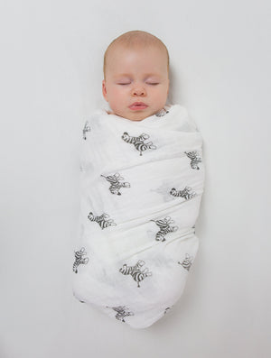 Zebra Baby Muslin Swaddle - yrGear Australia