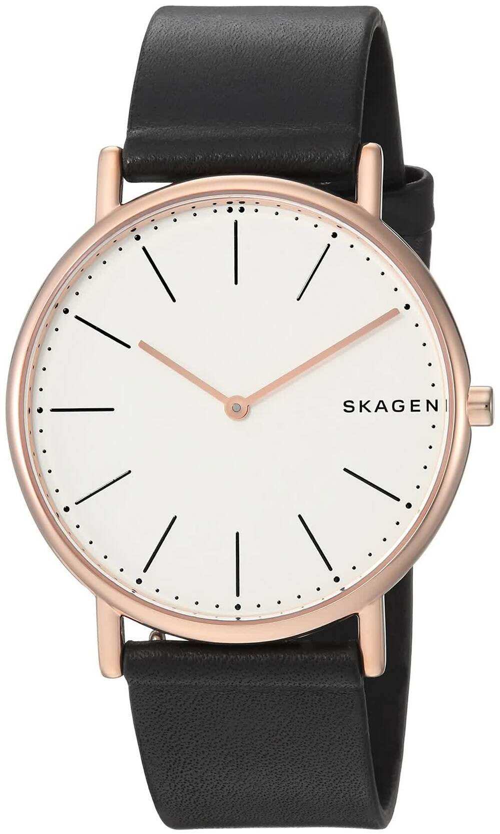 Skagen Men's Quartz Watch analog Display and Leather Strap, SKW6430 - yrGear Australia