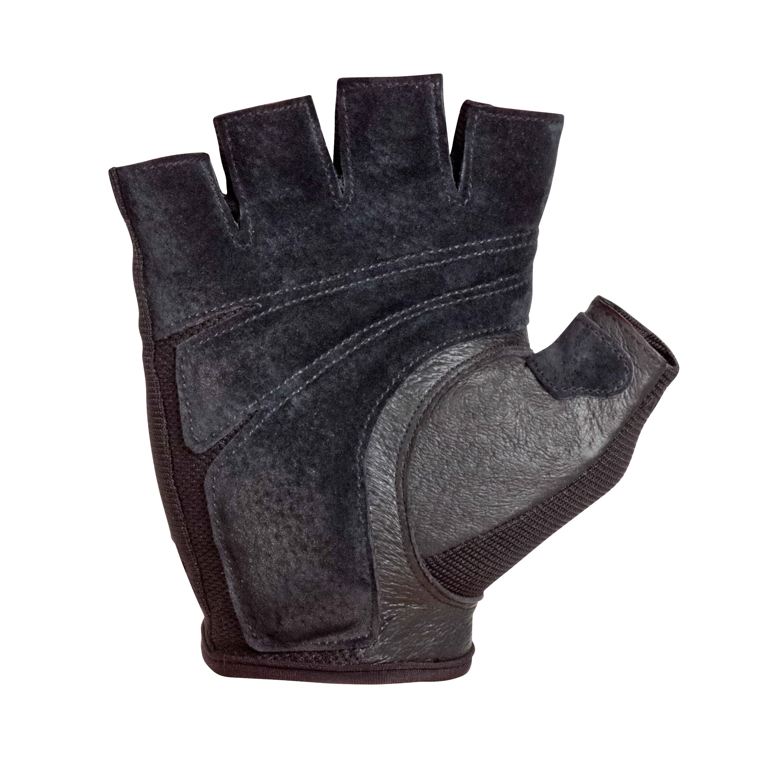 Harbinger Power Non-Wristwrap Weightlifting Gloves with StretchBack Mesh and Leather Palm (Pair), Large - yrGear Australia