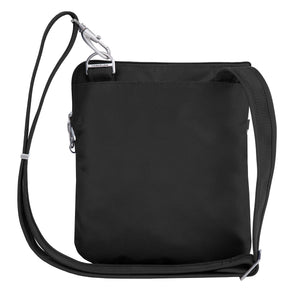 Travelon Anti-Theft Classic Slim Dbl Zip Crossbody Bag, Black (Black) - 43116 500 - yrGear Australia